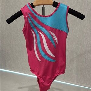Pink and Blue Gymnastics Leotard Small